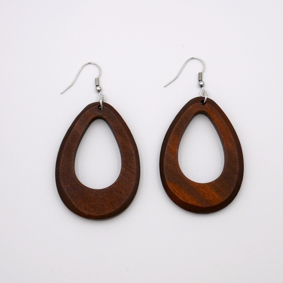 ๐ชท Boho Handcrafted Wood Earrings ๐ชท - Picture 2 of 2